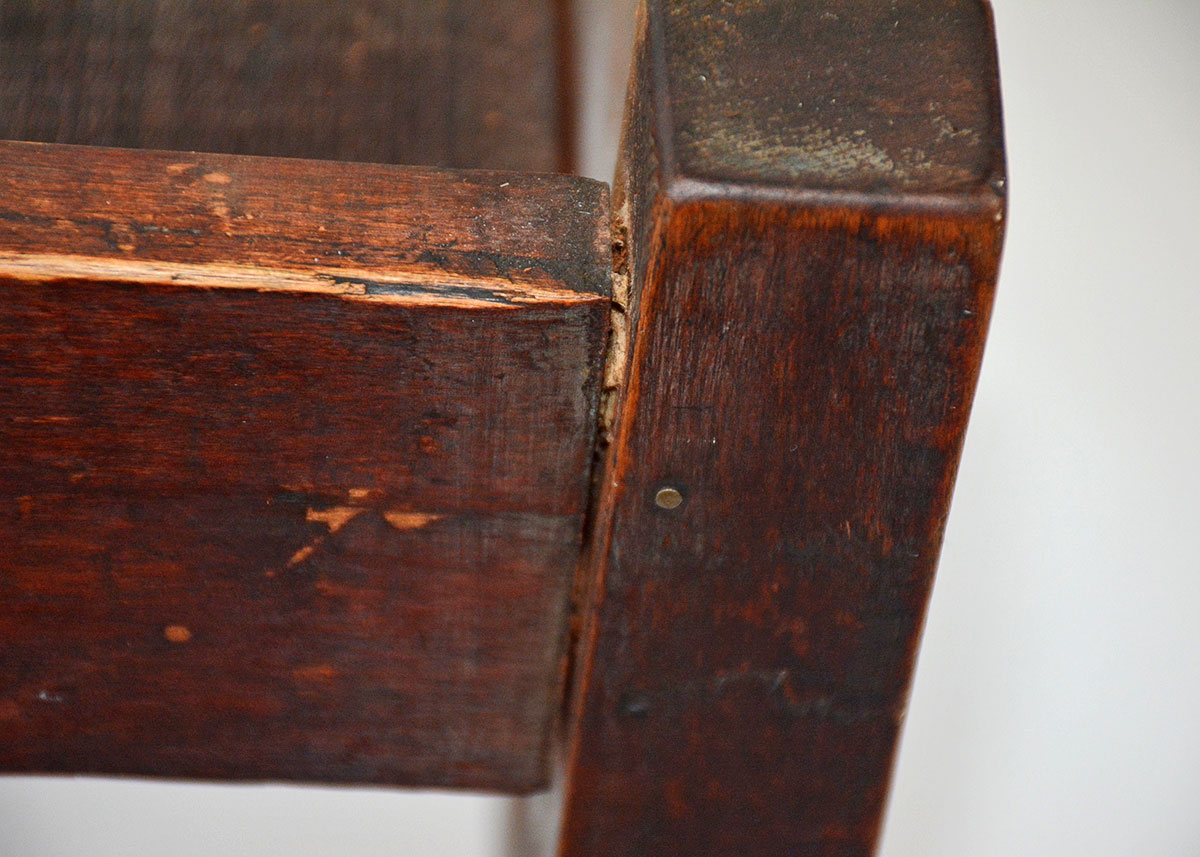 Leather Upholstered Mission Footstool