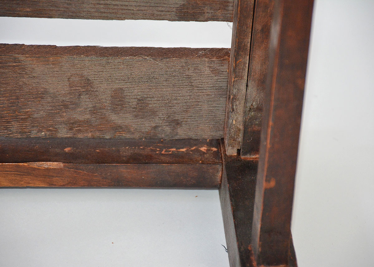 Leather Upholstered Mission Footstool