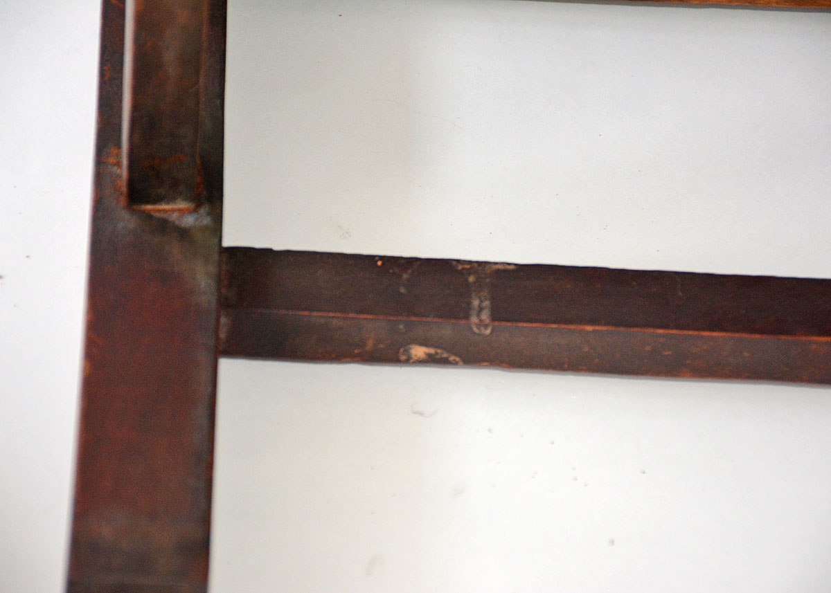 Leather Upholstered Mission Footstool