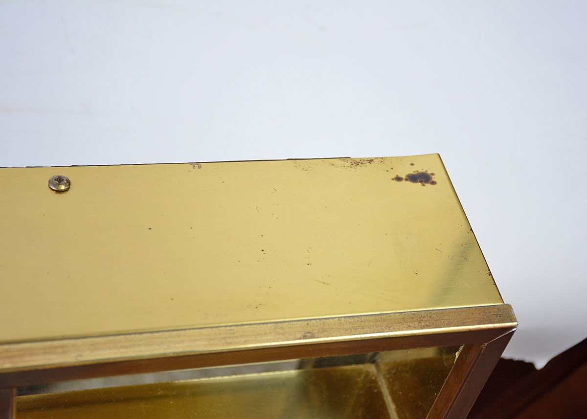 1979 Curtis Jeré Hanging Brass Mirror Shelf