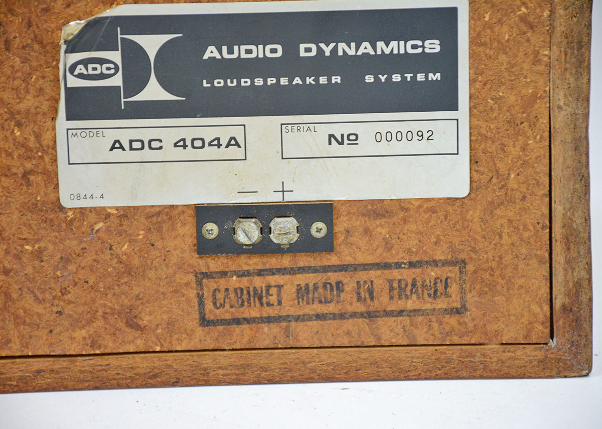 Pair of Vintage ADC 404A Speakers