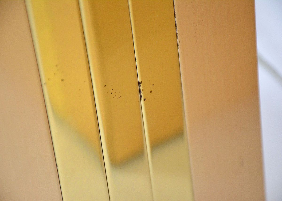 Pair of Vintage Brushed Brass Rectangular Lamps