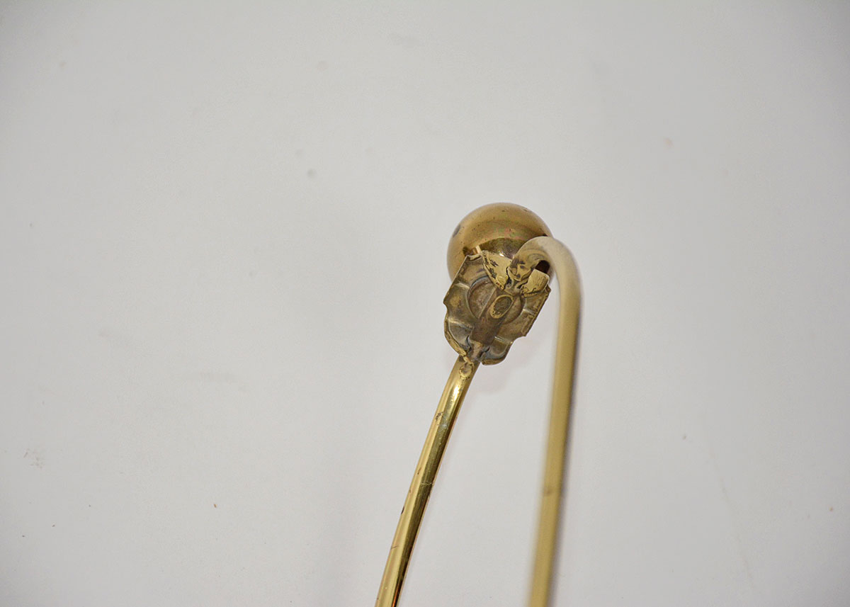 Pair of Vintage Brushed Brass Rectangular Lamps