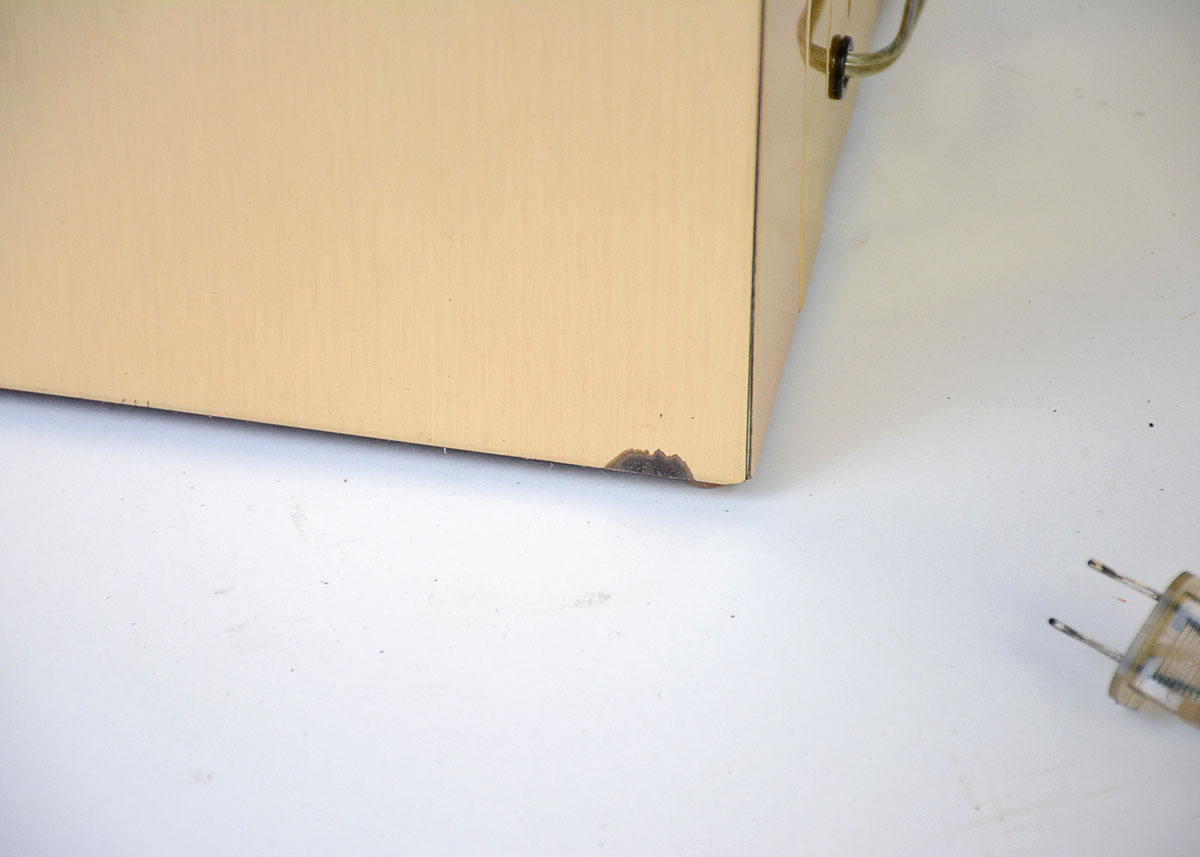 Pair of Vintage Brushed Brass Rectangular Lamps