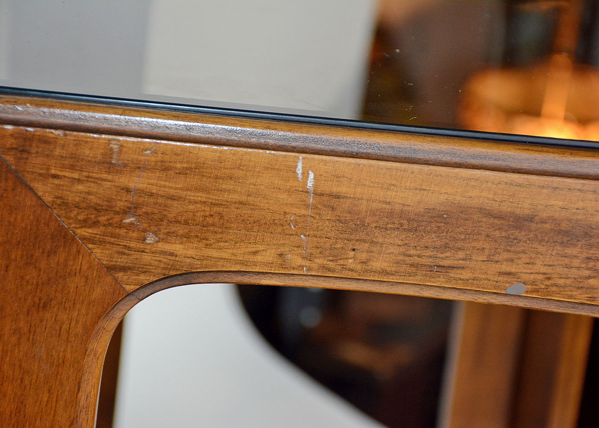 Contemporary Style Glass Top Hexagonal Table