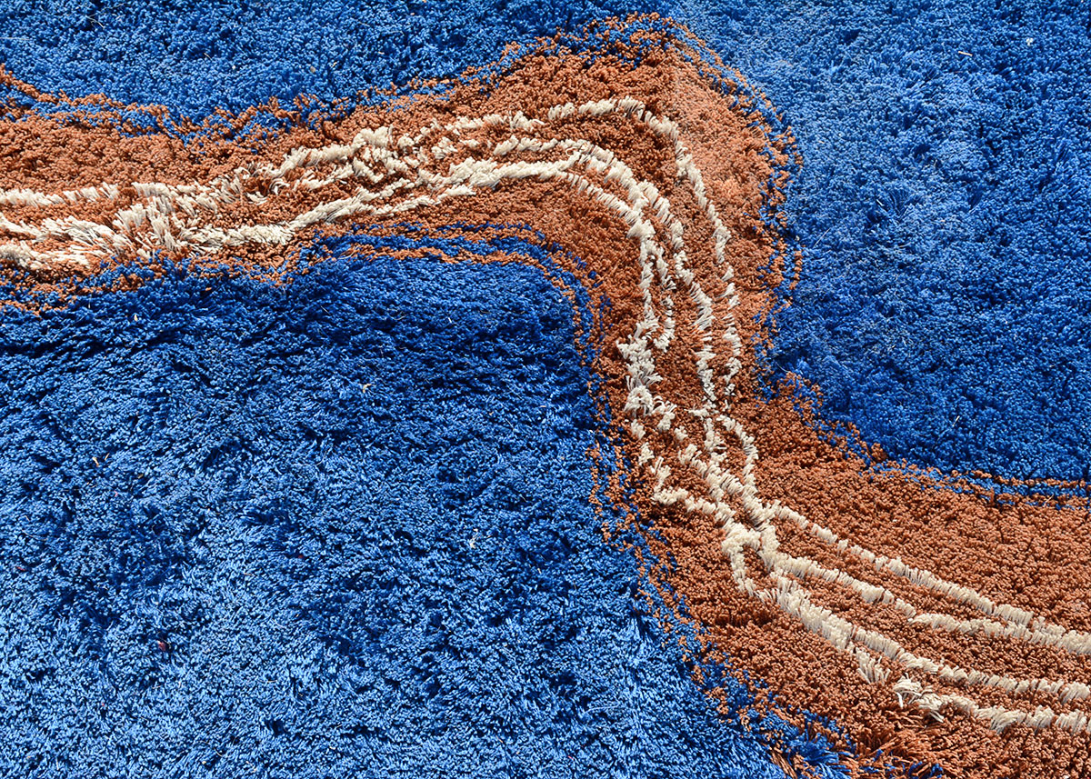 Rare Pierre Cardin Vintage Shag Area Rug