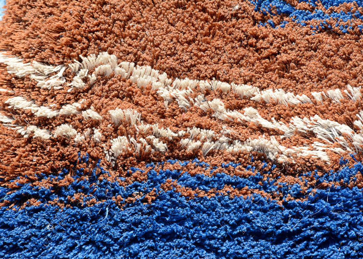 Rare Pierre Cardin Vintage Shag Area Rug