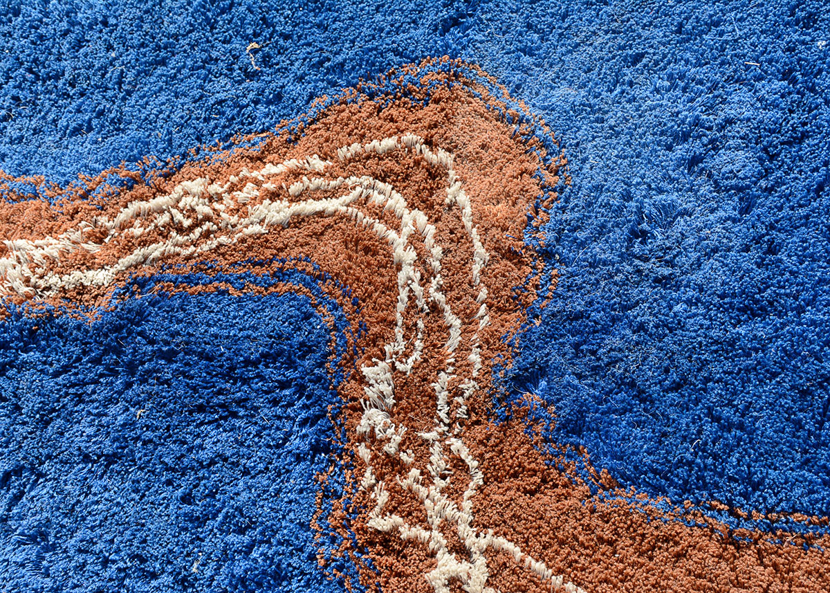 Rare Pierre Cardin Vintage Shag Area Rug