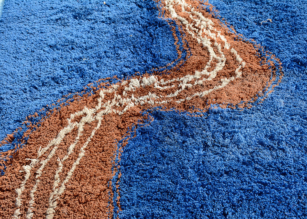 Rare Pierre Cardin Vintage Shag Area Rug