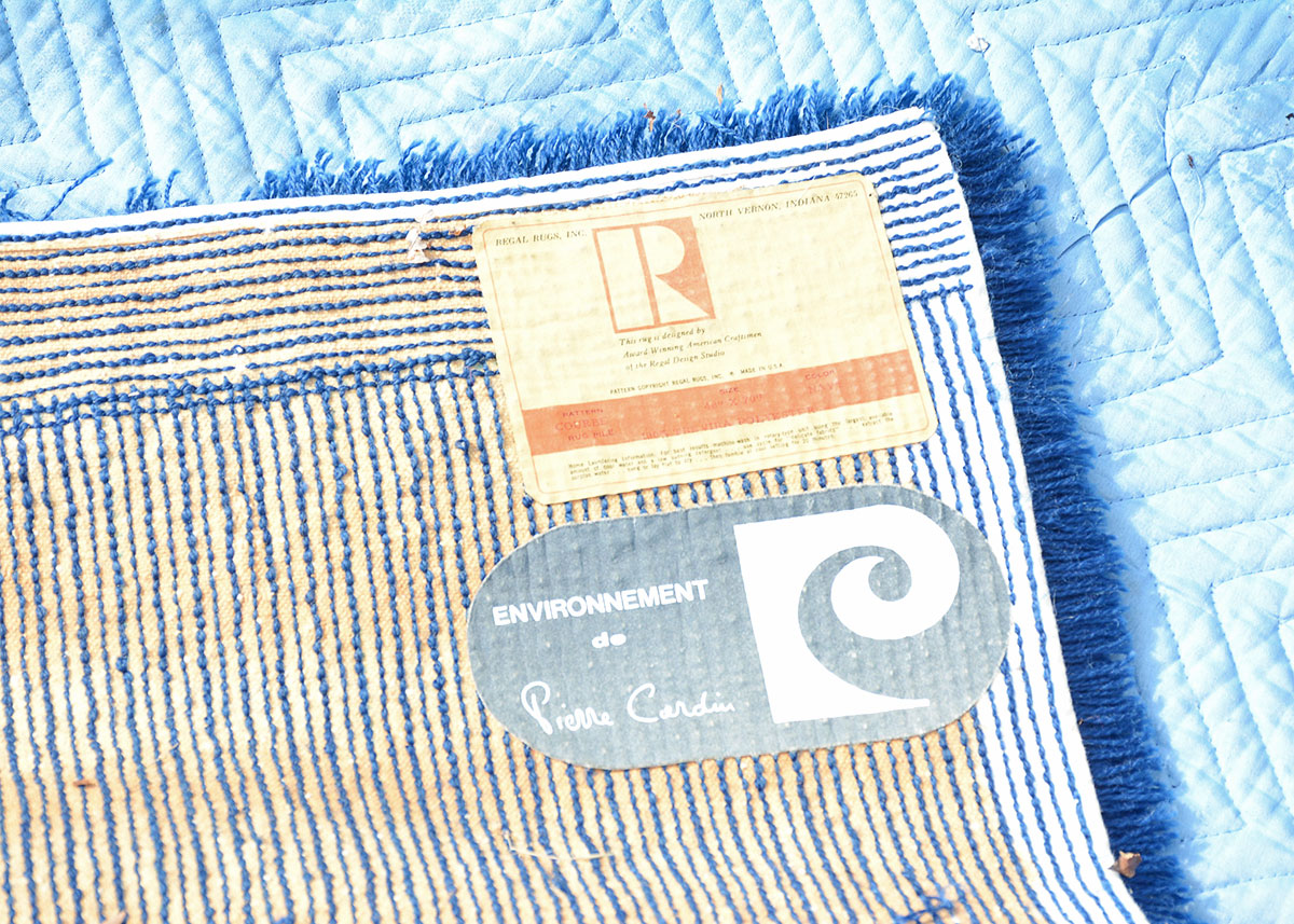 Rare Pierre Cardin Vintage Shag Area Rug