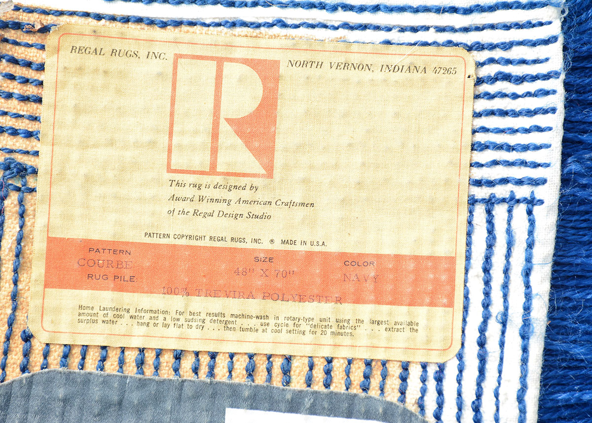 Rare Pierre Cardin Vintage Shag Area Rug