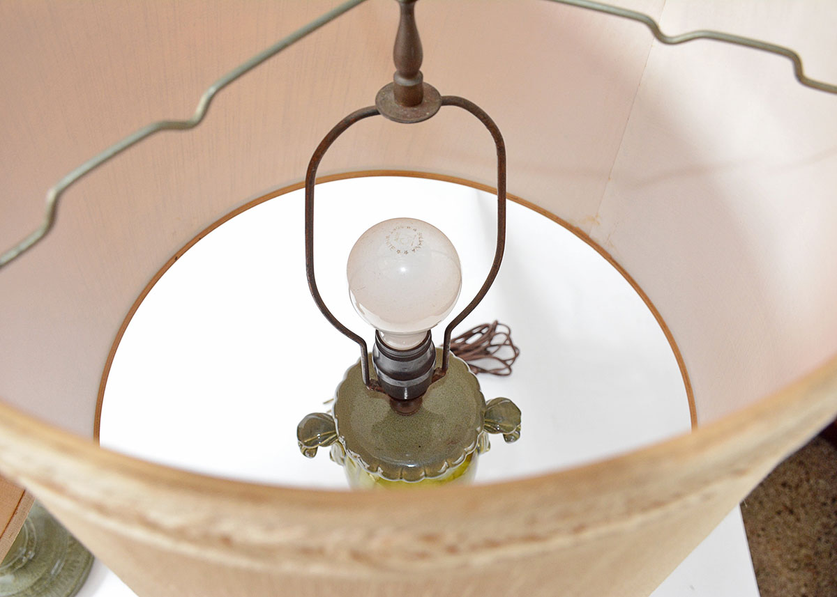 Pair of Vintage Lamps with Ceramic Bases