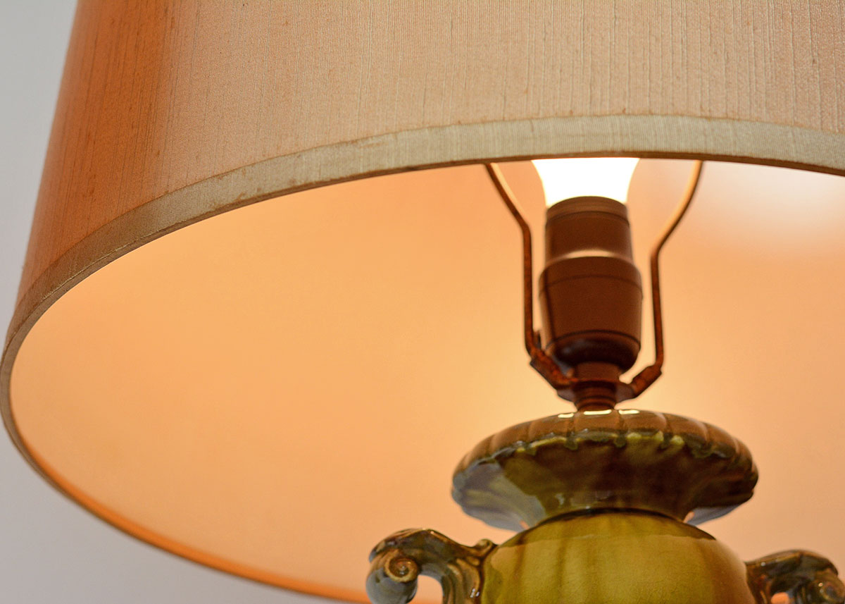 Pair of Vintage Lamps with Ceramic Bases