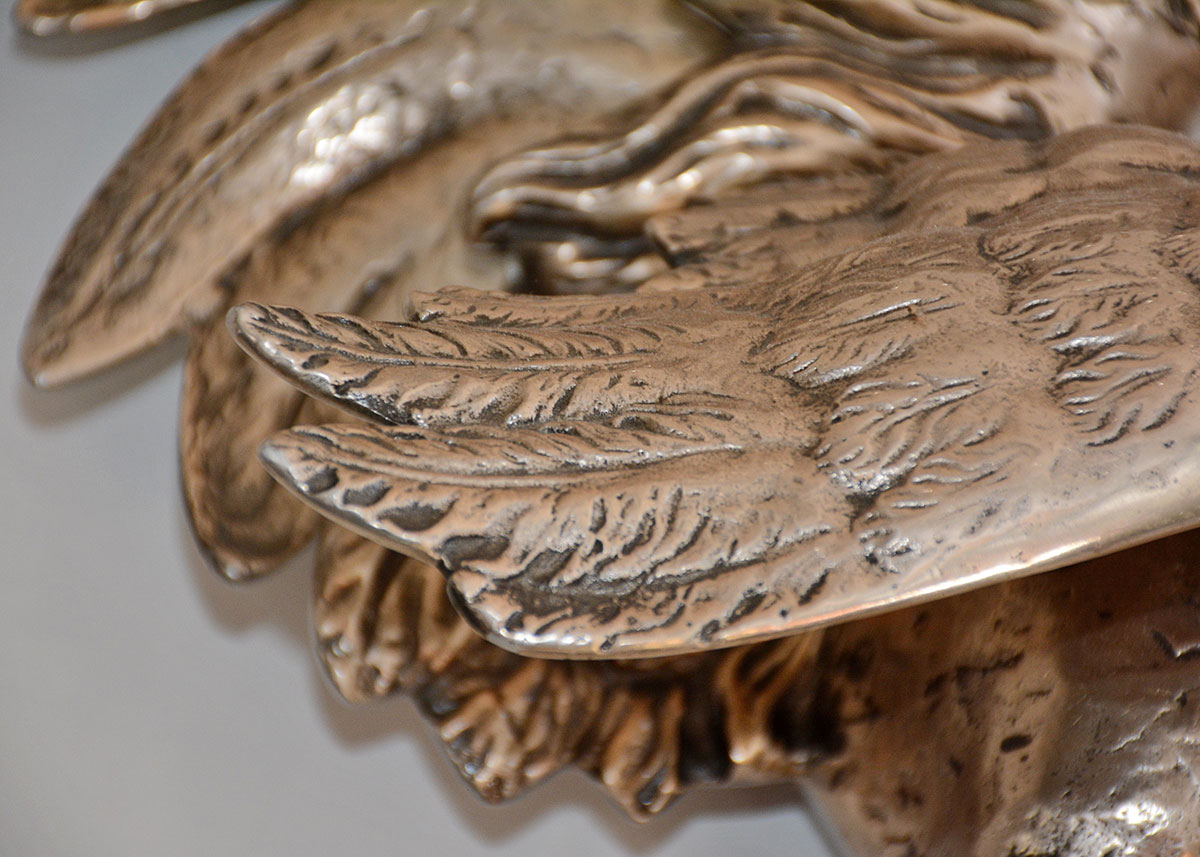 Bruce Fox Forge Cast Aluminum Hanging Sculpture of Fighting Cocks