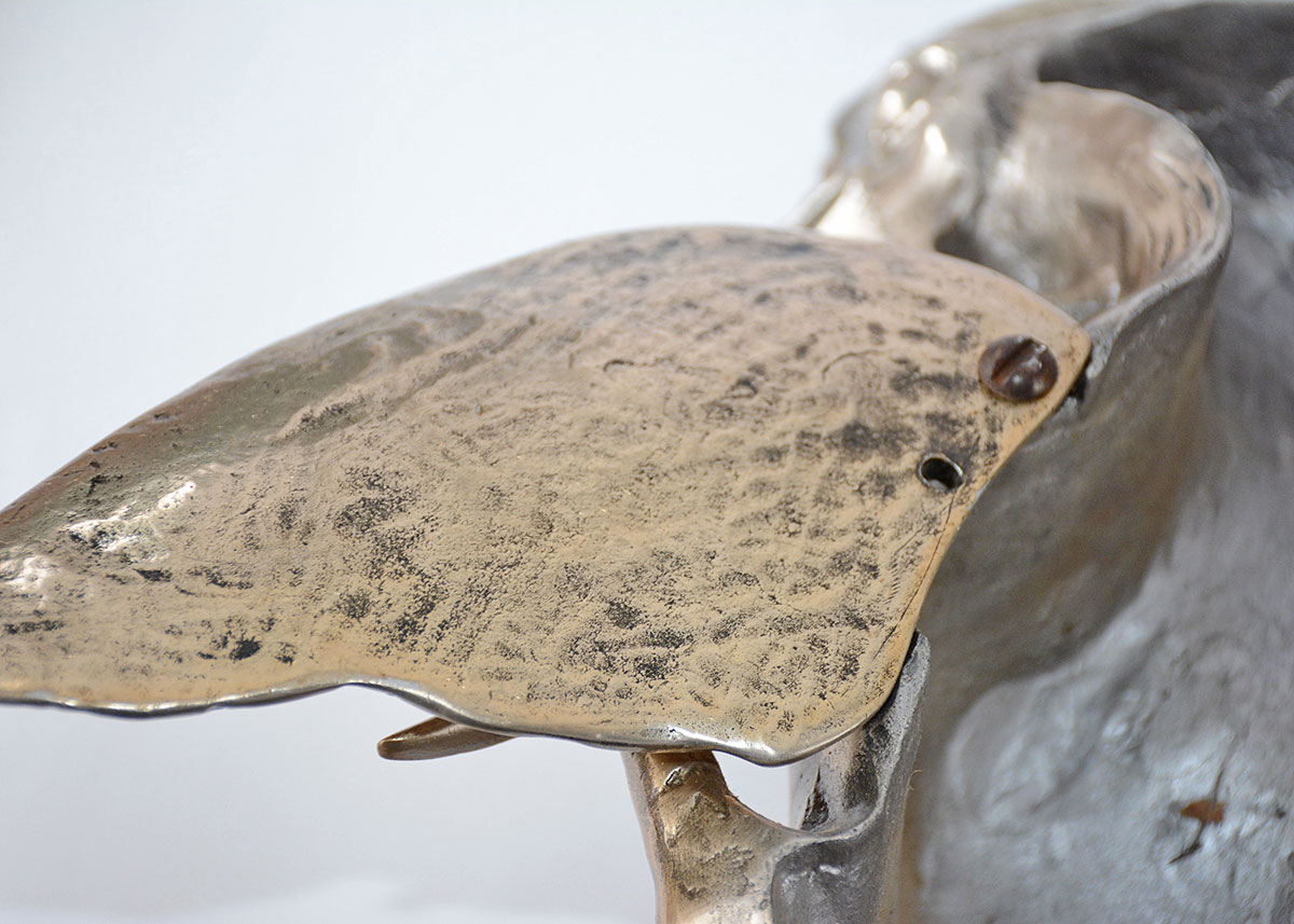 Bruce Fox Forge Cast Aluminum Hanging Sculpture of Fighting Cocks