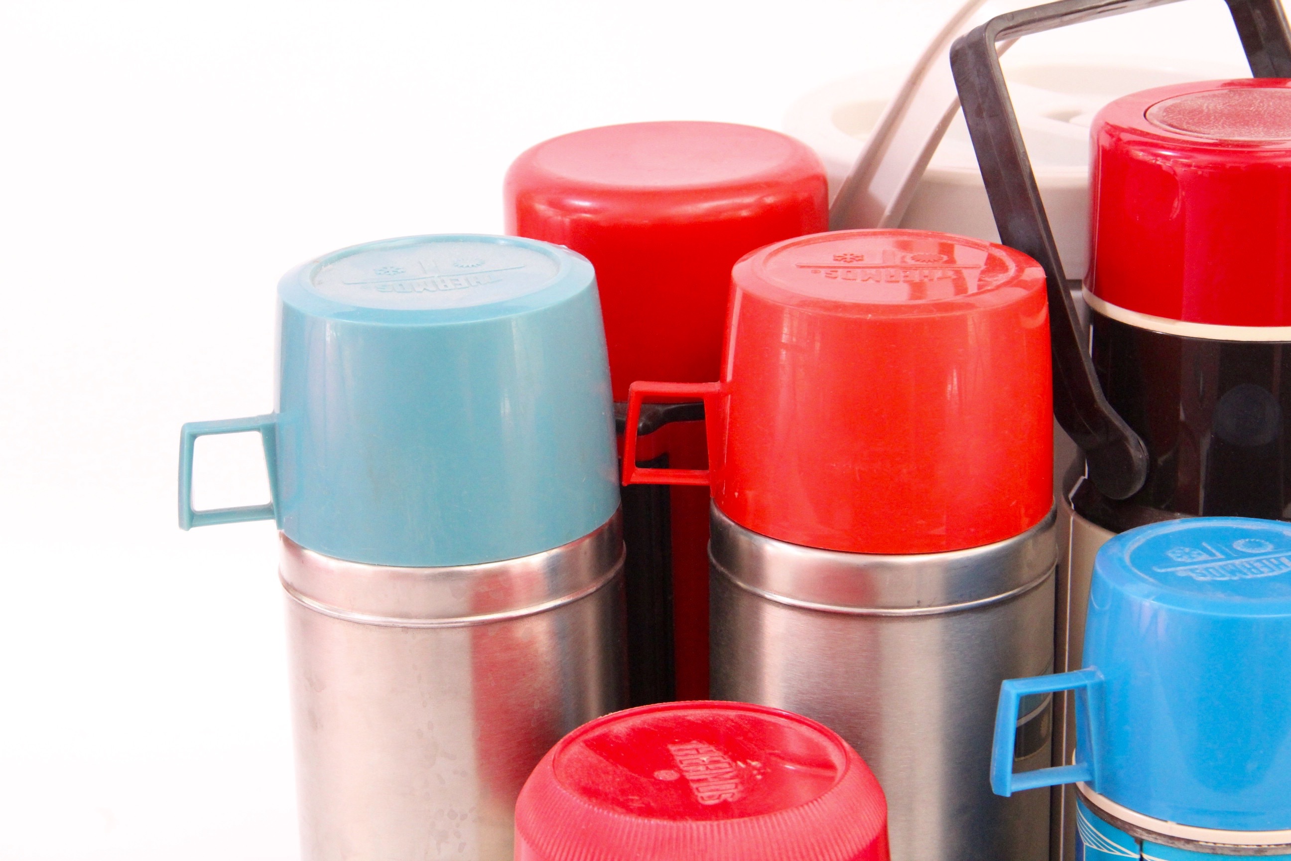 Grouping of Vintage Thermos Vacuum Flasks