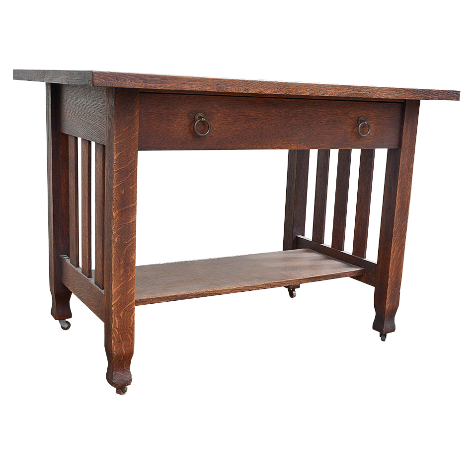 Antique Stickley Brothers Oak Mission Desk