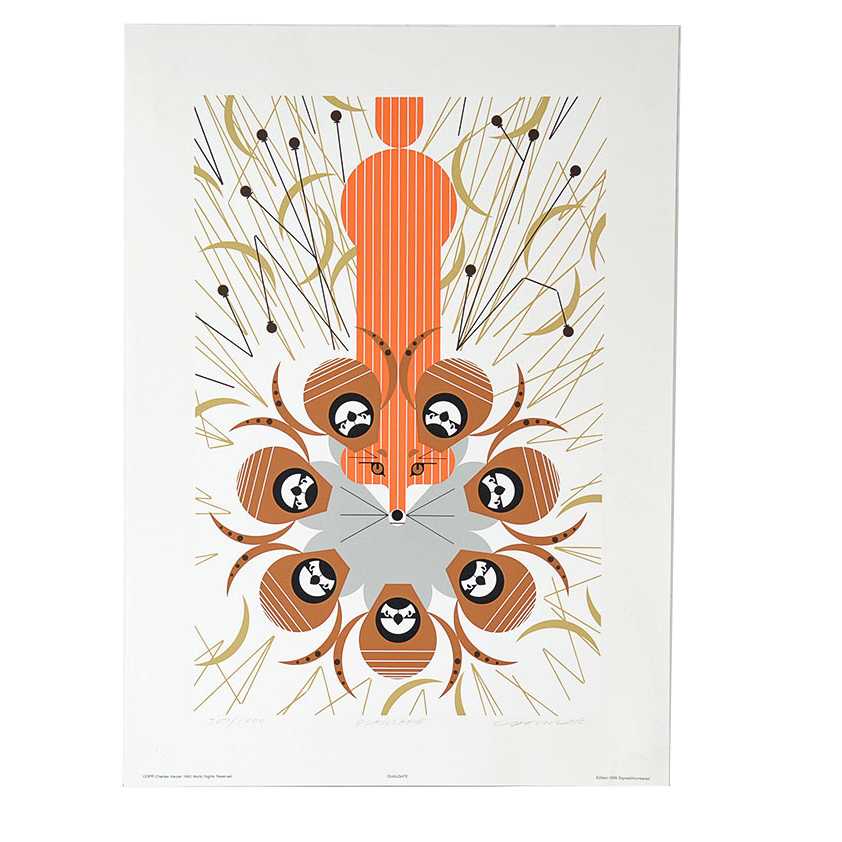 Charley Harper Serigraph "Quailsafe"