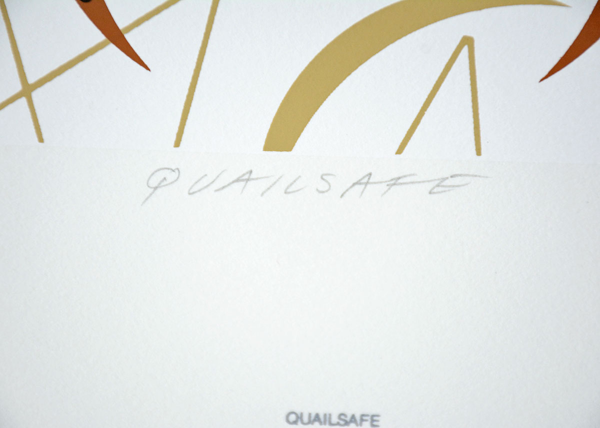 Charley Harper Serigraph "Quailsafe"