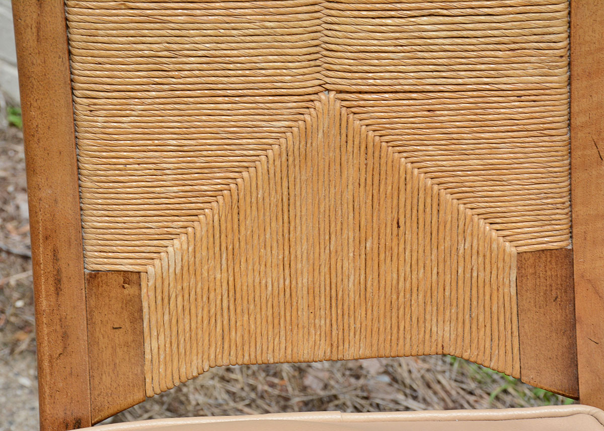 Danish Modern Cathedral Woven Back Side Chair