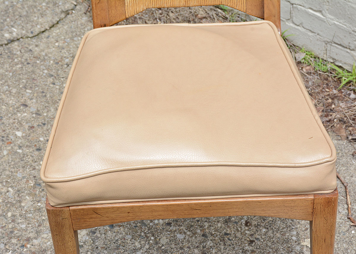 Danish Modern Cathedral Woven Back Side Chair