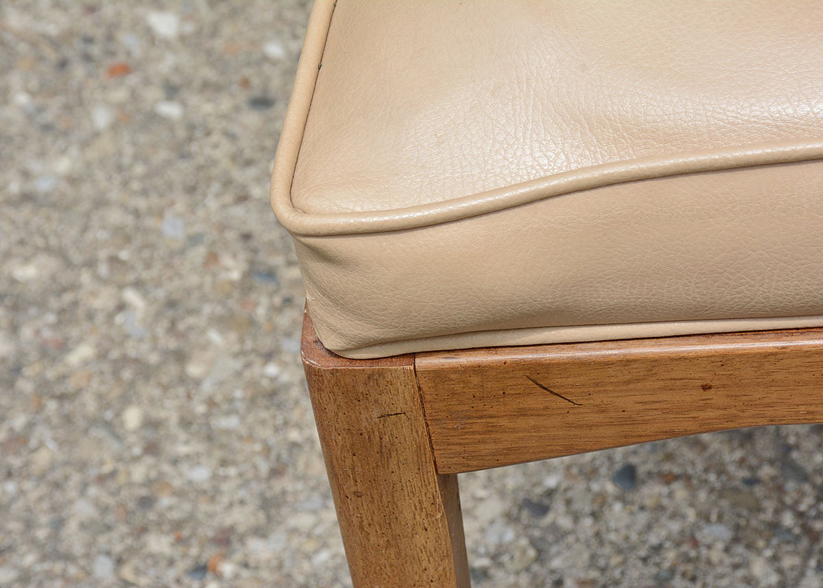 Danish Modern Cathedral Woven Back Side Chair