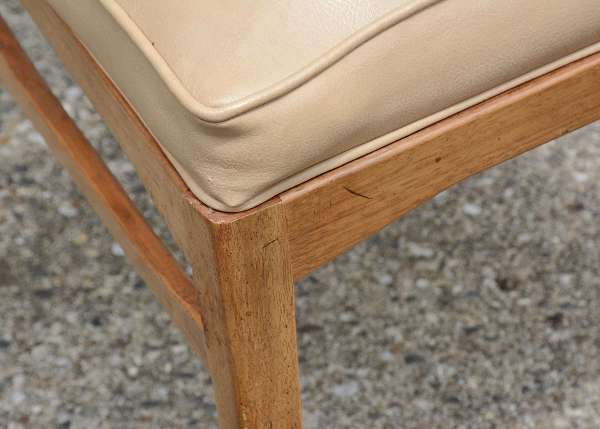 Danish Modern Cathedral Woven Back Side Chair