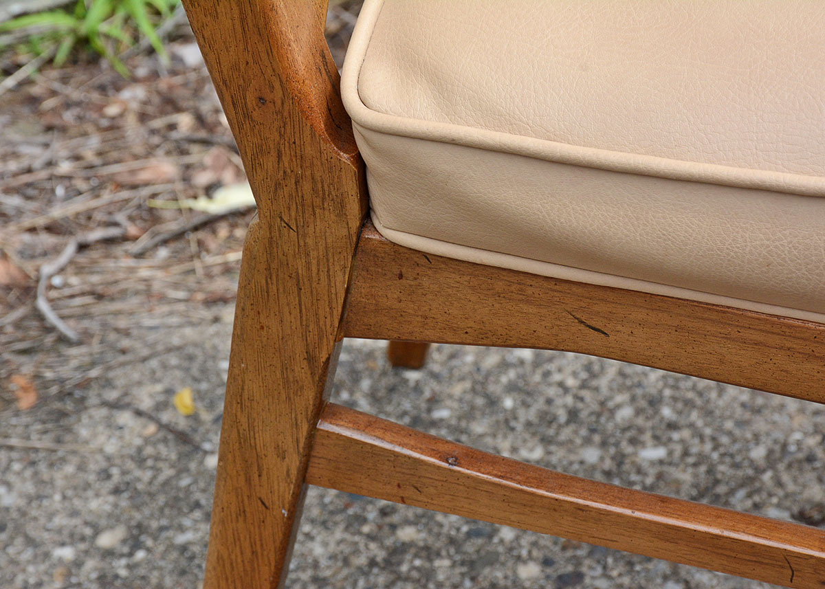 Danish Modern Cathedral Woven Back Side Chair