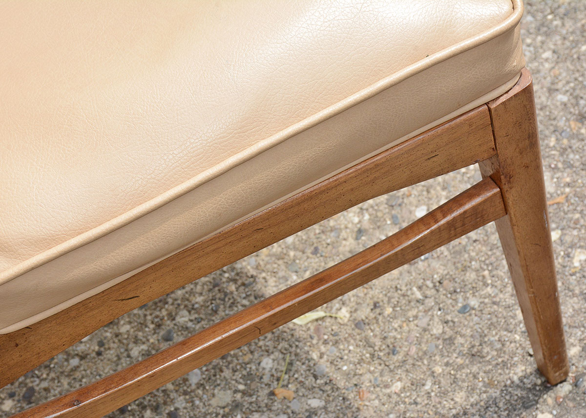 Danish Modern Cathedral Woven Back Side Chair