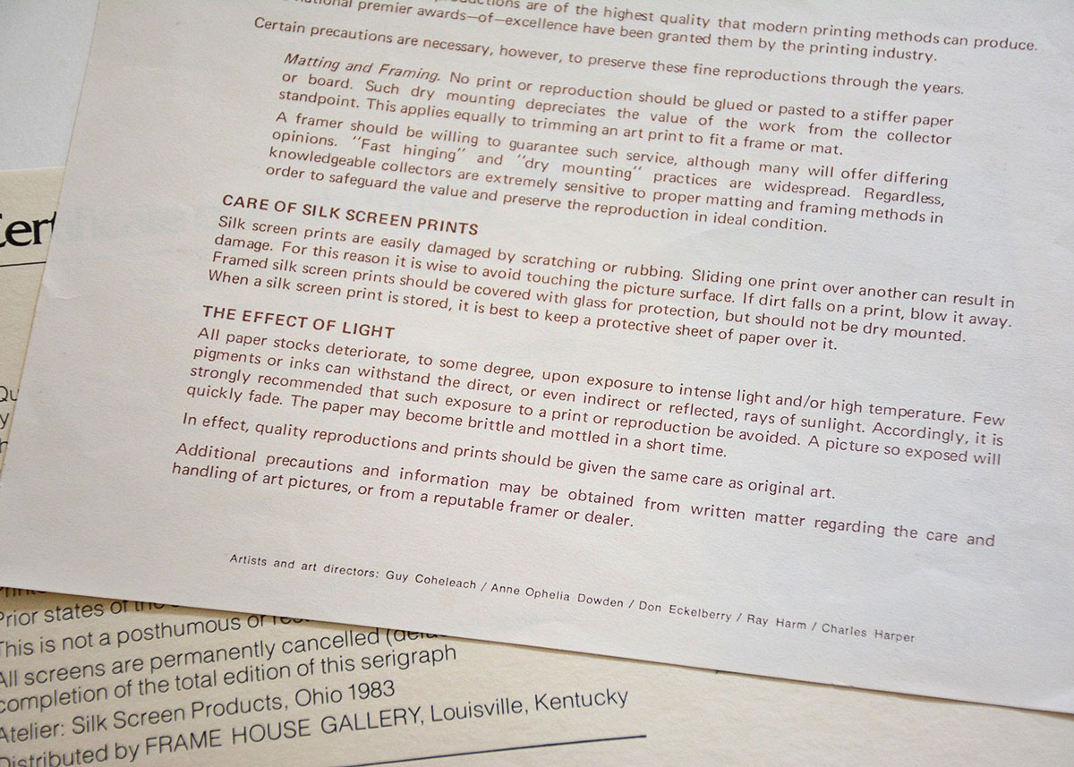 Charley Harper Serigraph "Quailsafe"