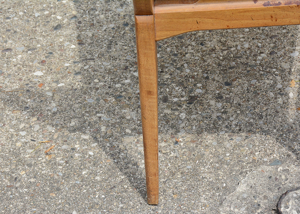 Danish Modern Cathedral Woven Back Side Chair