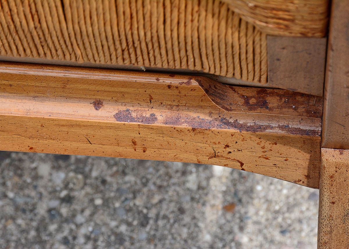 Danish Modern Cathedral Woven Back Side Chair