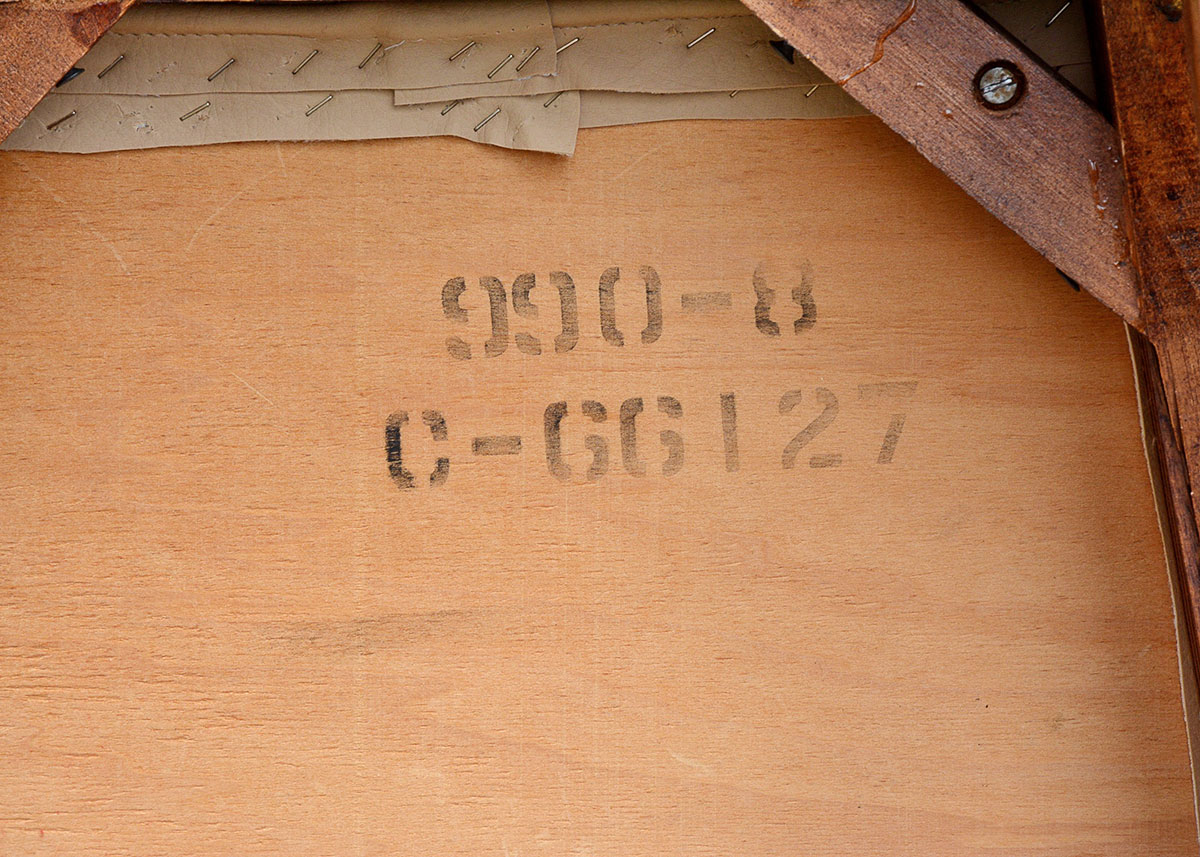 Danish Modern Cathedral Woven Back Side Chair