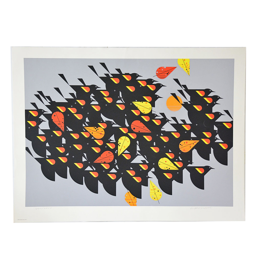 Charley Harper Limited Edition "Birds of a Feather" Serigraph