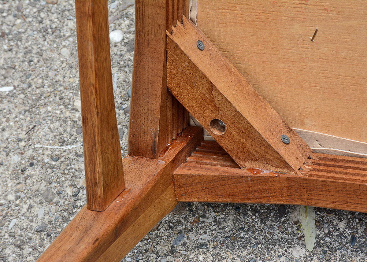 Danish Modern Cathedral Woven Back Side Chair