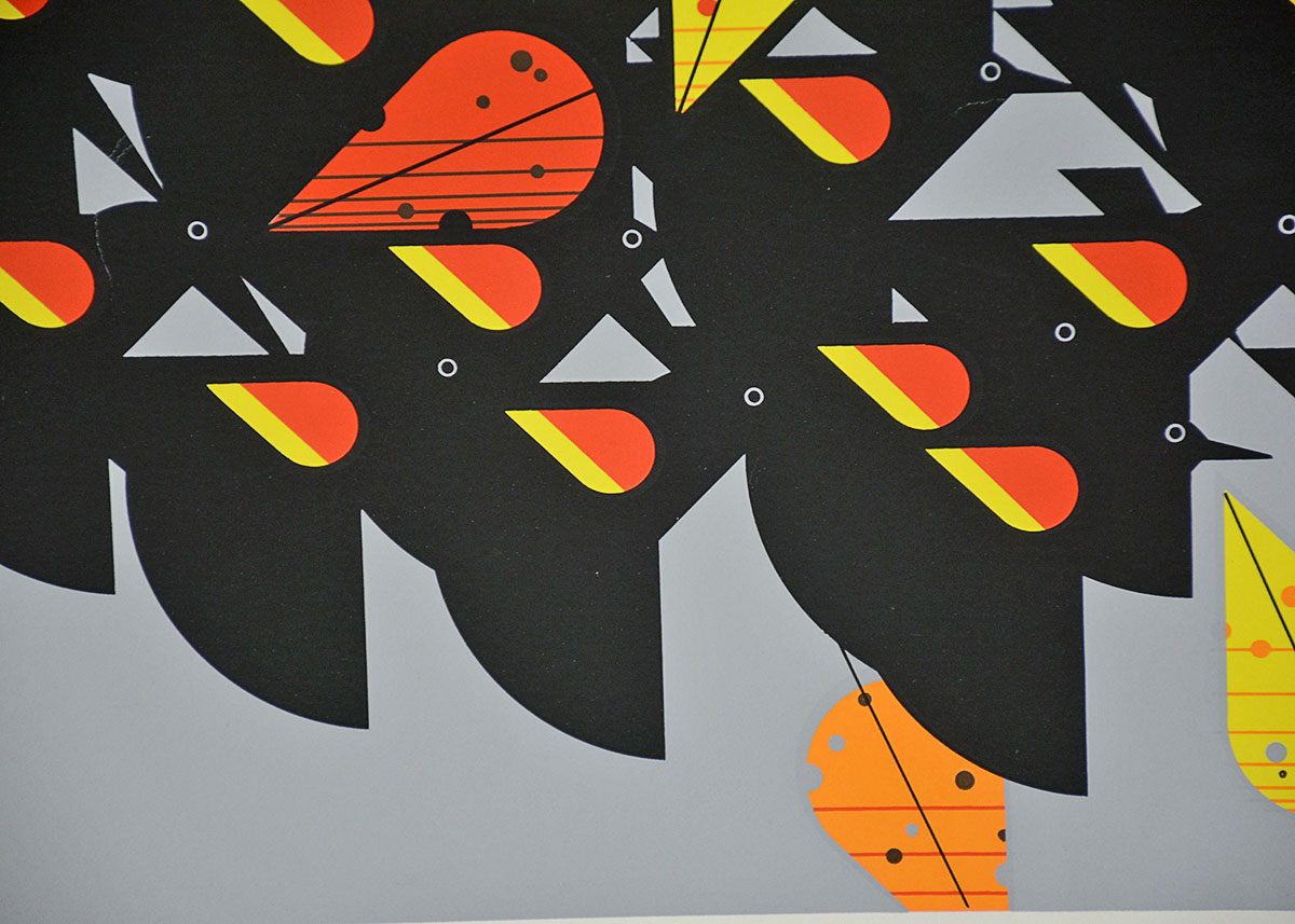 Charley Harper Limited Edition "Birds of a Feather" Serigraph