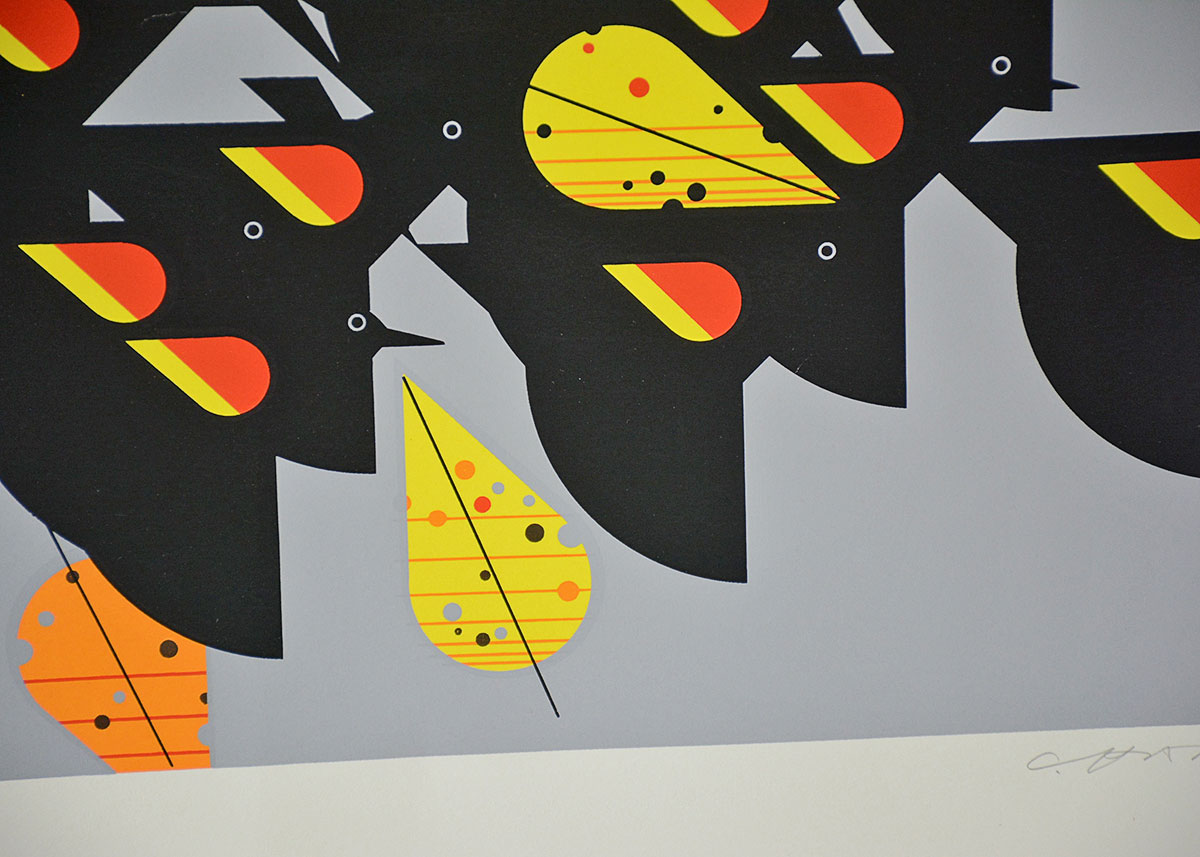 Charley Harper Limited Edition "Birds of a Feather" Serigraph