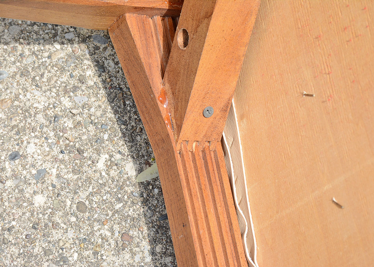 Danish Modern Cathedral Woven Back Side Chair