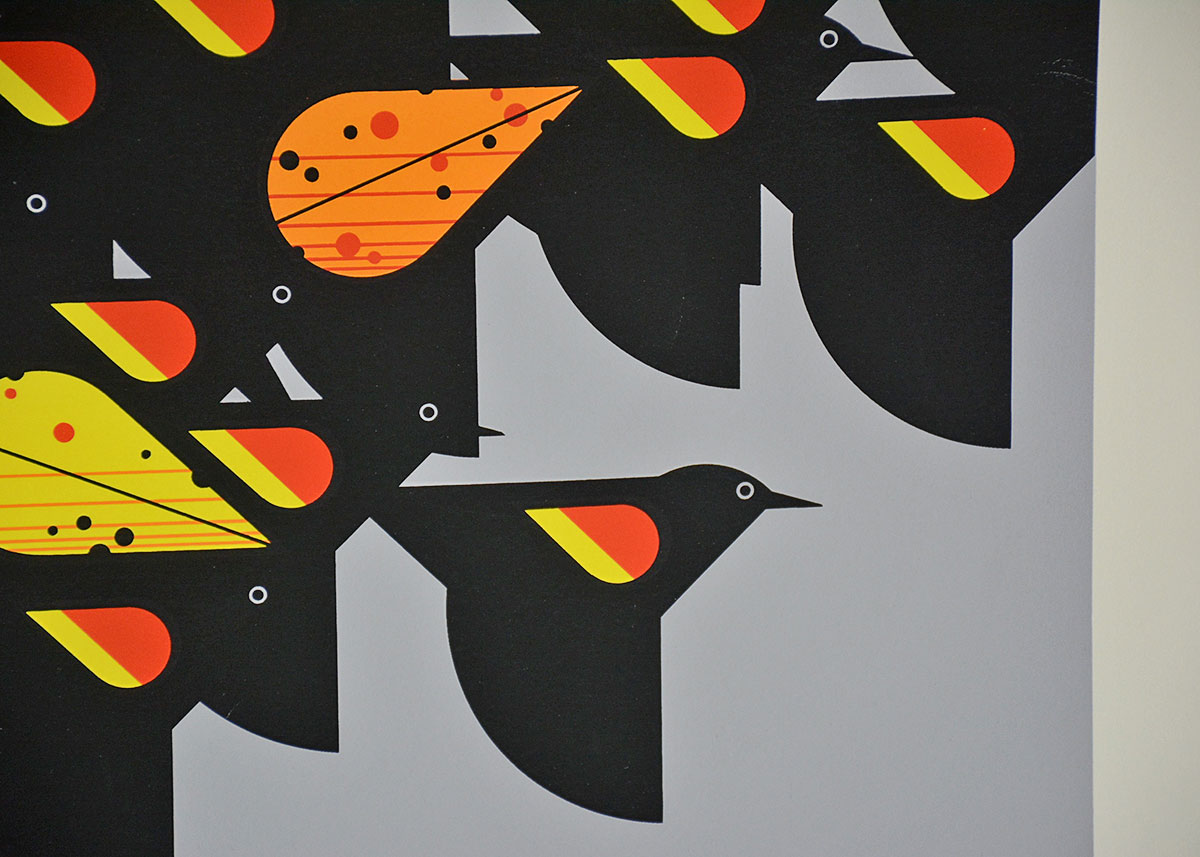 Charley Harper Limited Edition "Birds of a Feather" Serigraph