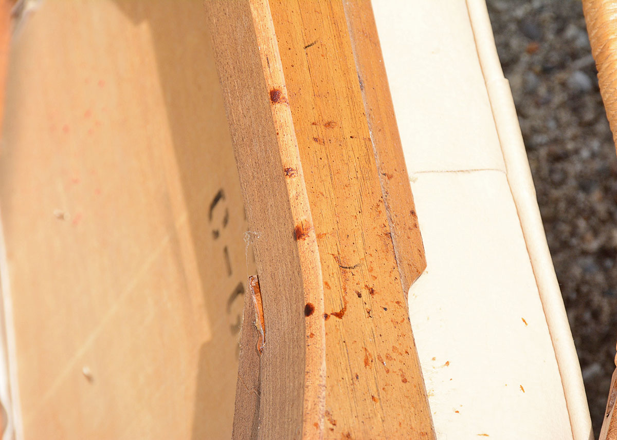 Danish Modern Cathedral Woven Back Side Chair