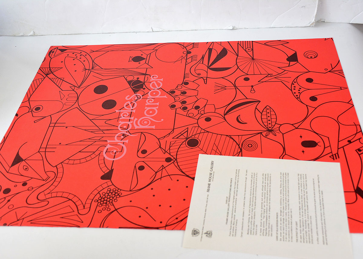 Charley Harper Limited Edition "Birds of a Feather" Serigraph