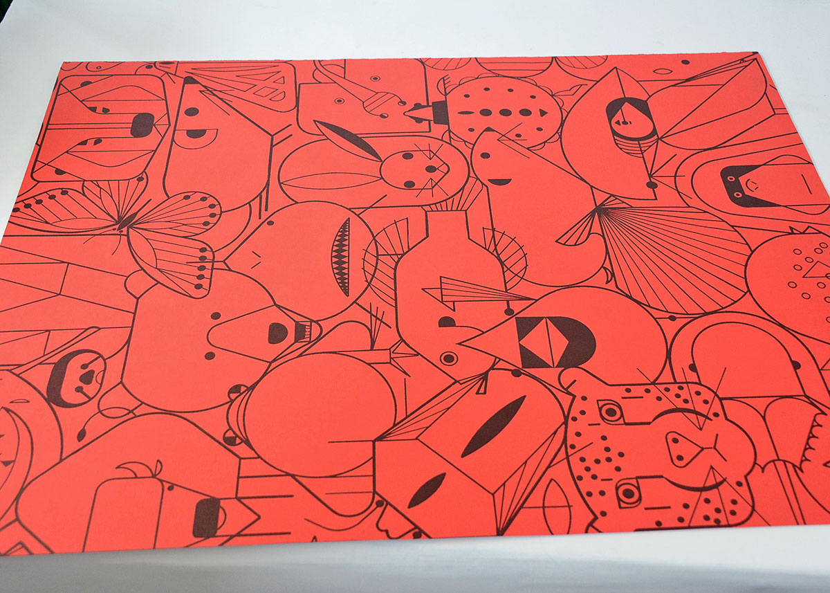 Charley Harper Limited Edition "Birds of a Feather" Serigraph