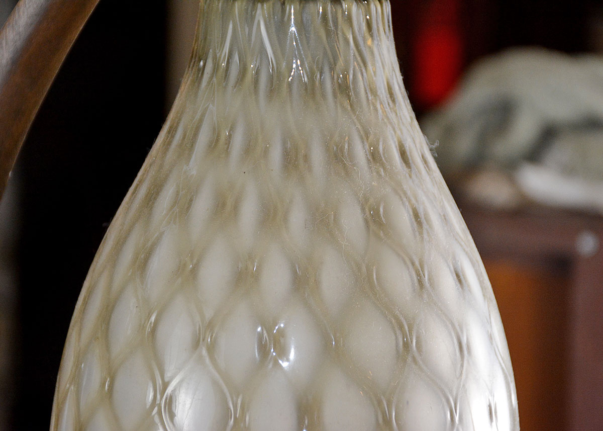 Mid Century Modern Art Glass Tension Pole Lamp