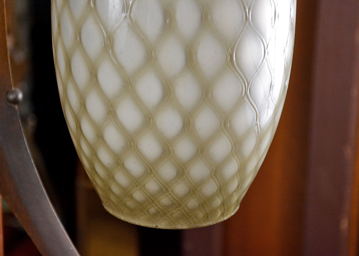 Mid Century Modern Art Glass Tension Pole Lamp