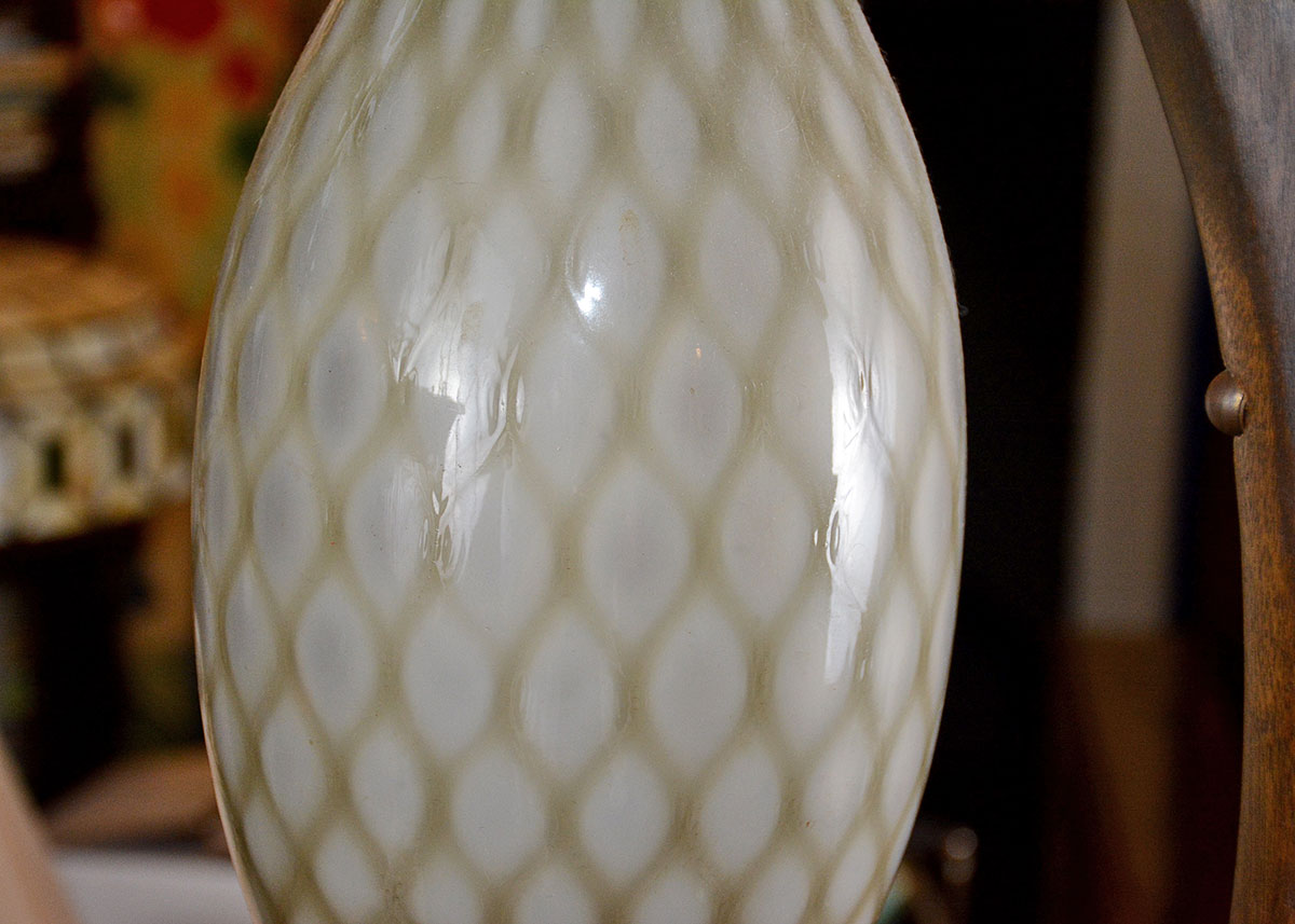 Mid Century Modern Art Glass Tension Pole Lamp