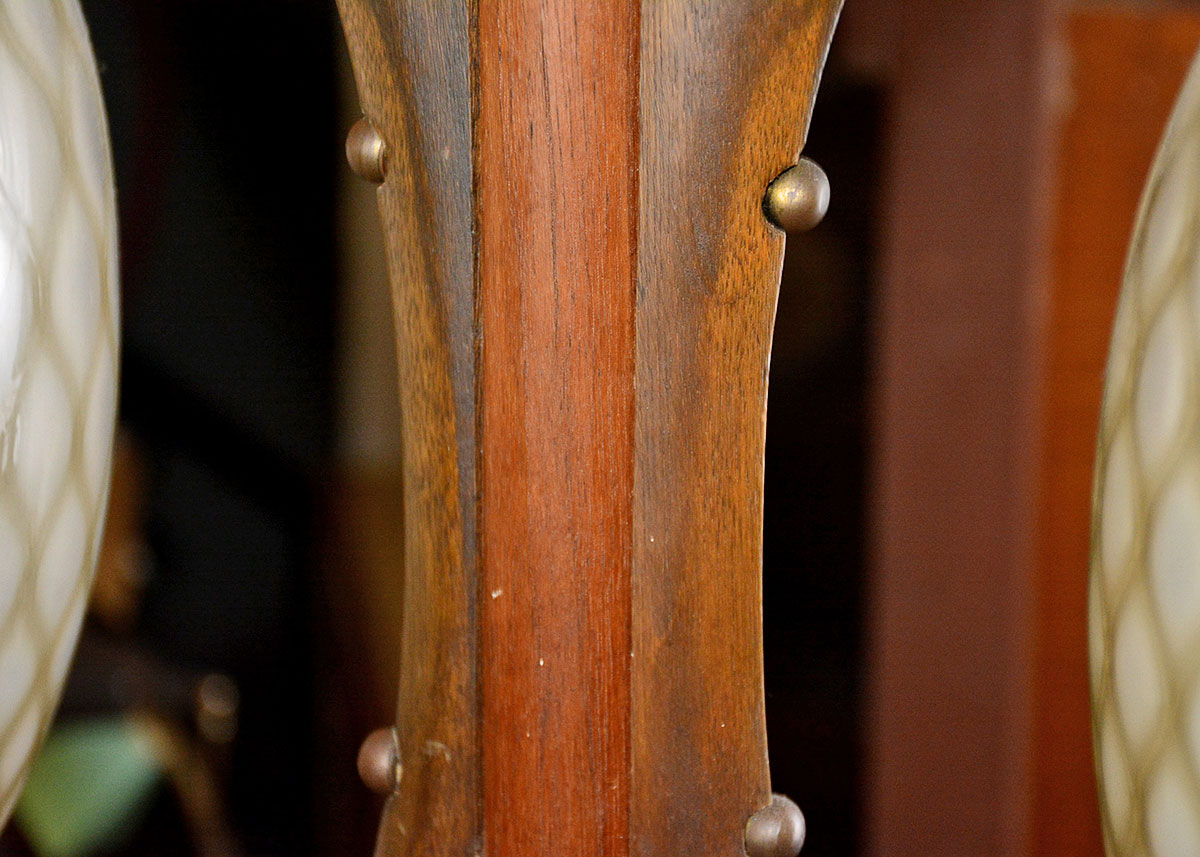 Mid Century Modern Art Glass Tension Pole Lamp