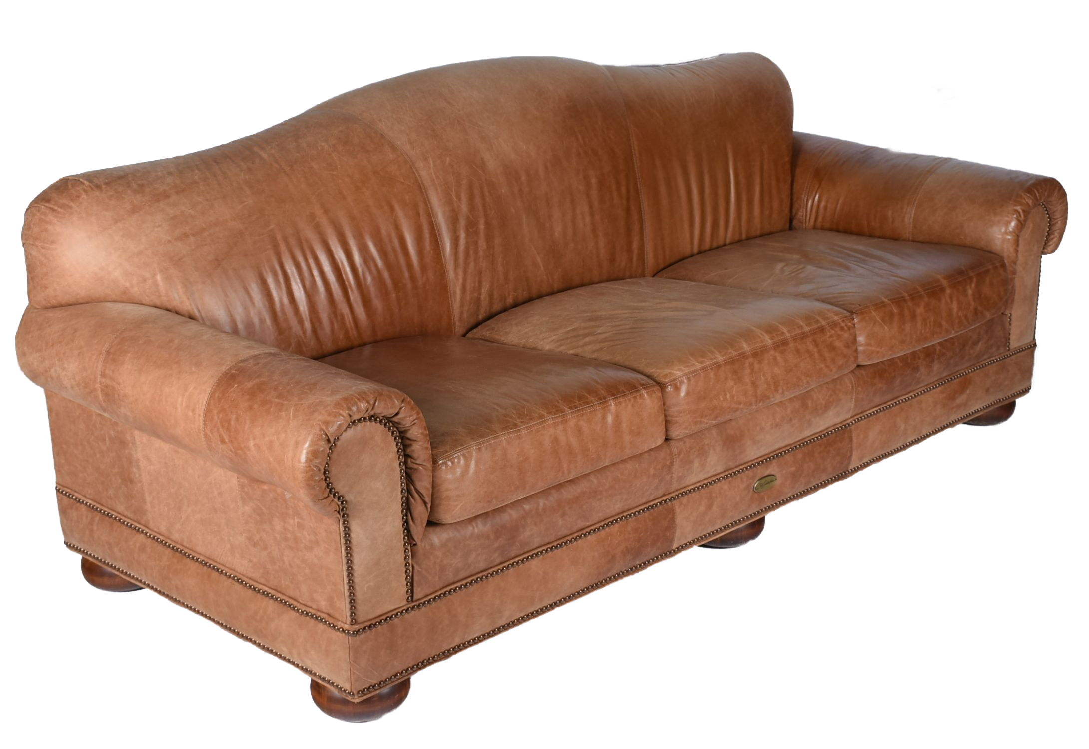Bob Timberlake Camel Leather Sofa