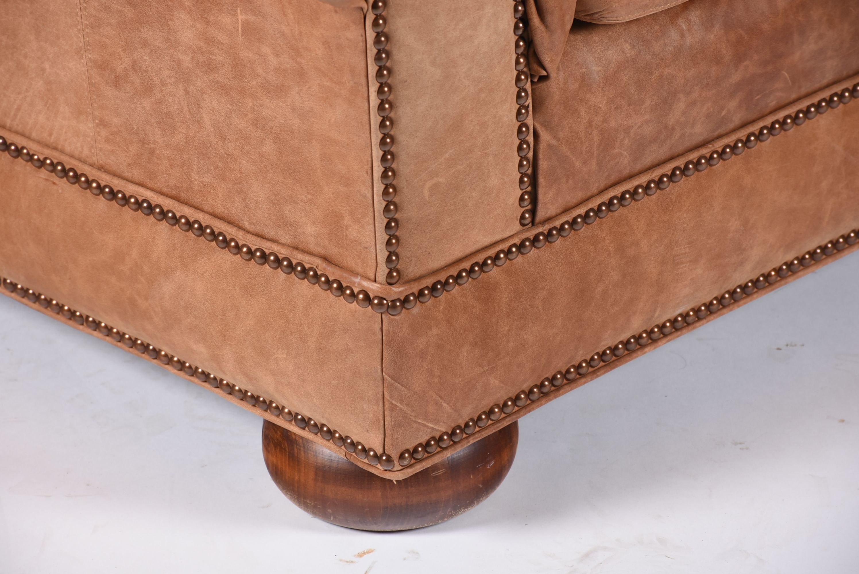 Bob Timberlake Camel Leather Sofa
