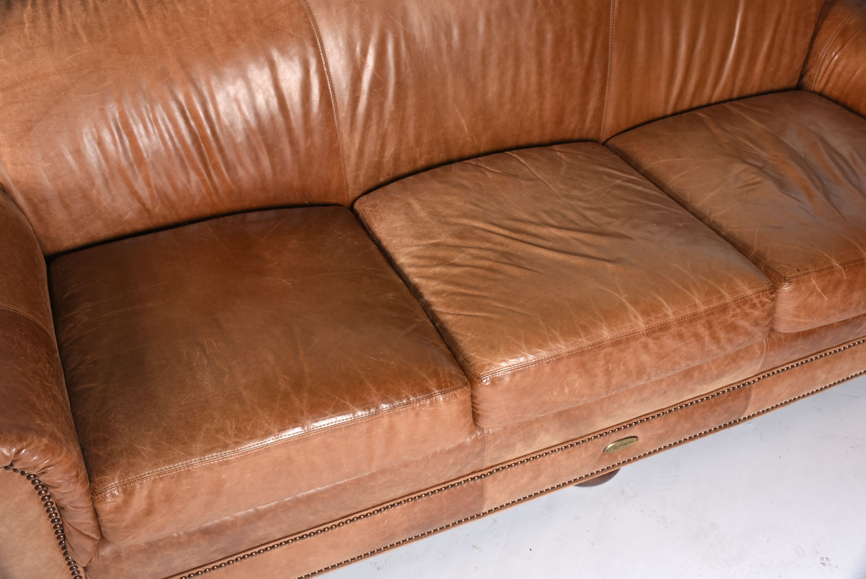 Bob Timberlake Camel Leather Sofa