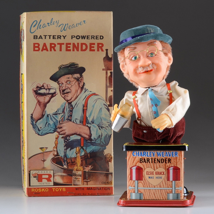 Vintage Charley Weaver Battery Operated Bartender